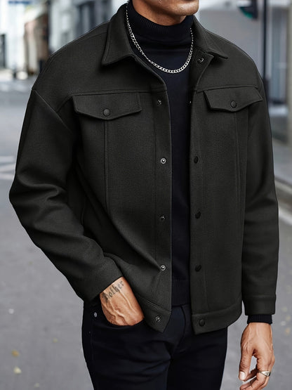 Gert | Herrejakke Cremehvid Uld-look Regular Fit til Mænd