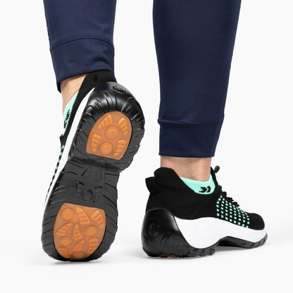 Solange | Sneakers Sort Strik Plateausål Komfort til Kvinder