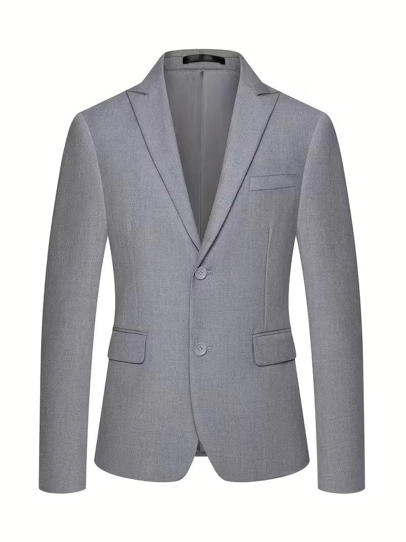 Teodor | Slim Fit Tre-Delt Jakkesæt Sort Blazer Vest Bukser til Mænd