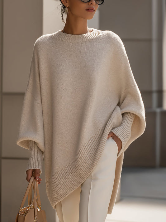 Filippa | Asymmetrical Oversized Knit Sweater for Women