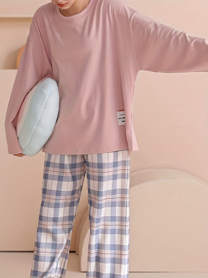 Sanne | To-delt Sæt Rosa Ternet til Kvinder