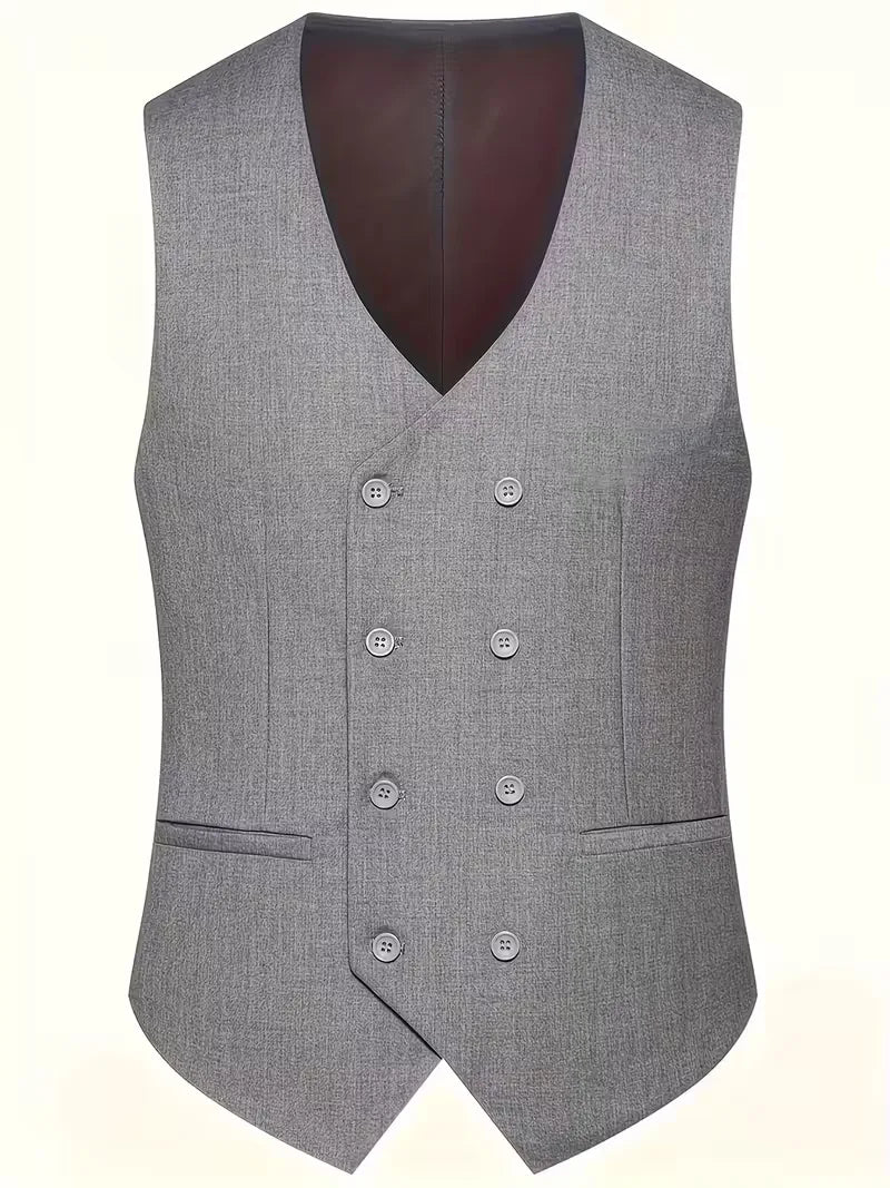 Teodor | Slim Fit Tre-Delt Jakkesæt Sort Blazer Vest Bukser til Mænd