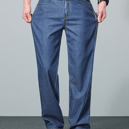 Kurt | Straight-Leg Jeans Blå Denim Relaxed Fit til Mænd