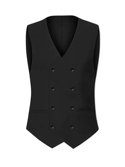 Teodor | Slim Fit Tre-Delt Jakkesæt Sort Blazer Vest Bukser til Mænd