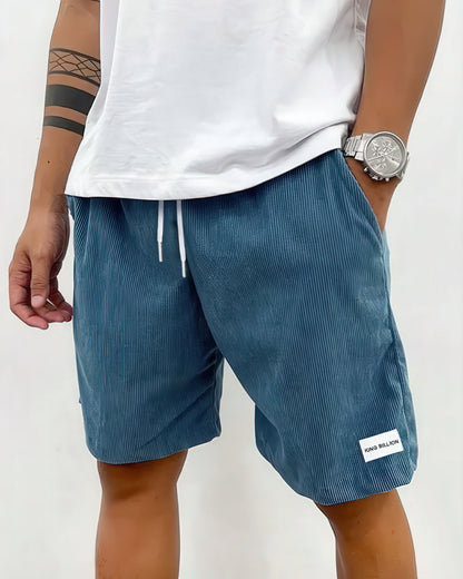 Diego | Shorts Beige Fløjlsrib Afslappet Pasform til Herrer