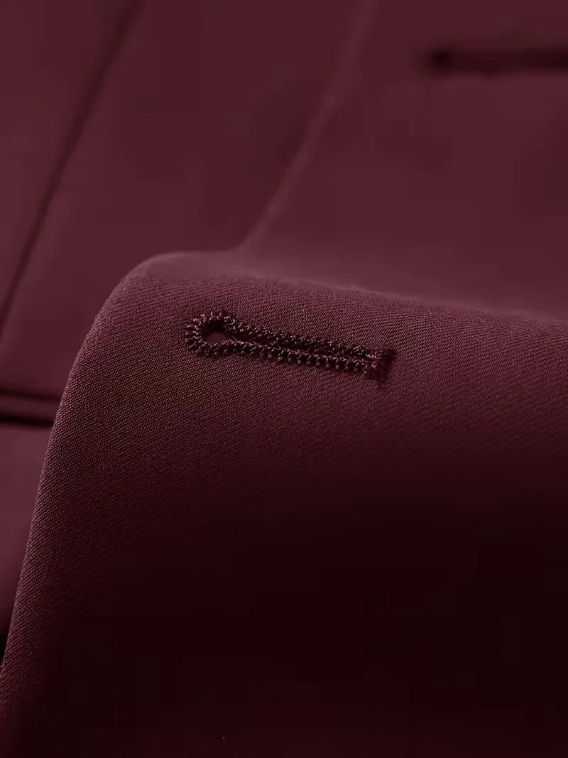 Teodor | Slim Fit Tre-Delt Jakkesæt Sort Blazer Vest Bukser til Mænd