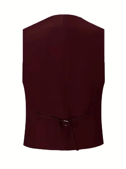 Teodor | Slim Fit Tre-Delt Jakkesæt Sort Blazer Vest Bukser til Mænd