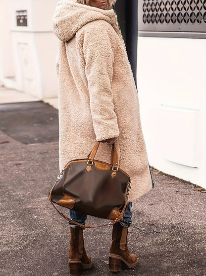 Helena | Frakke Creme Vendbar Teddyfor til Kvinder