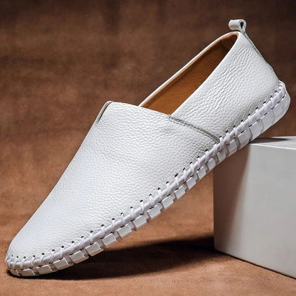 Otto | Loafers Marineblå Læderlook Kontrastsyning til Mænd
