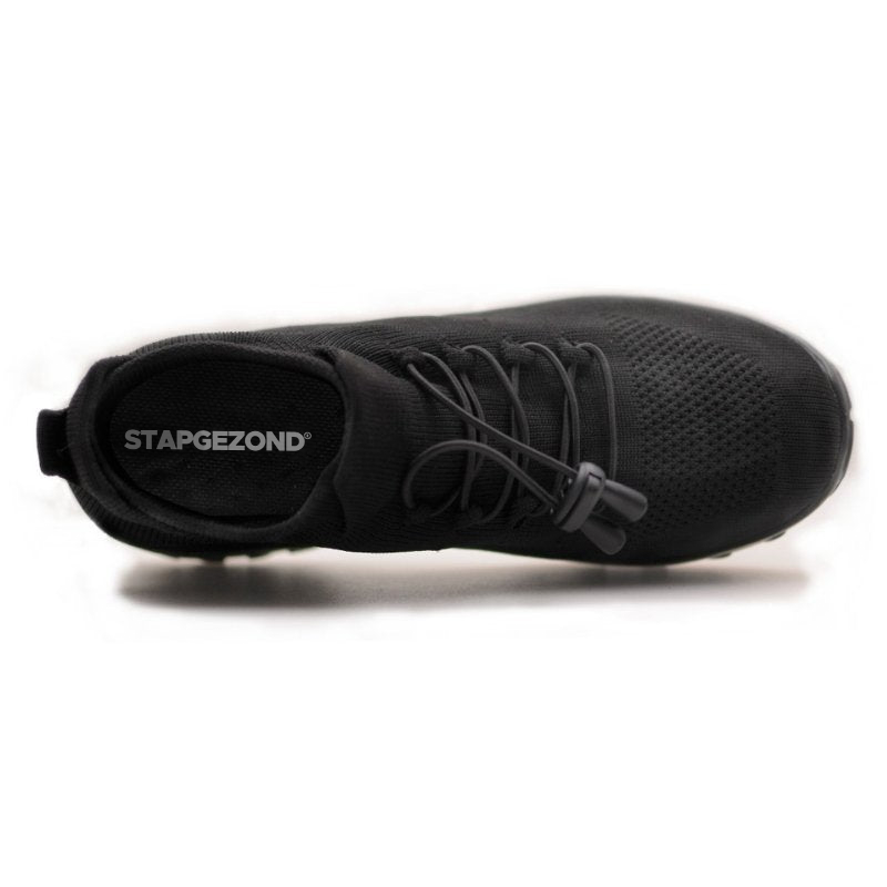 Solange | Sneakers Sort Strik Plateausål Komfort til Kvinder