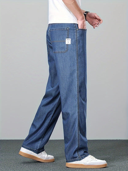 Kurt | Straight-Leg Jeans Blå Denim Relaxed Fit til Mænd