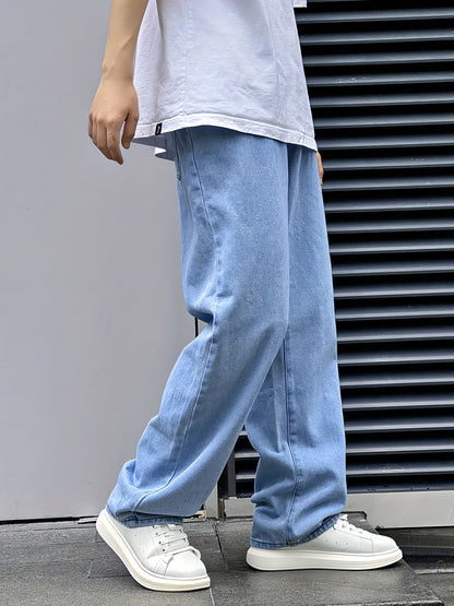 Lennart | Wide-Leg Jeans Lyseblå Denim Baggy Fit til Mænd