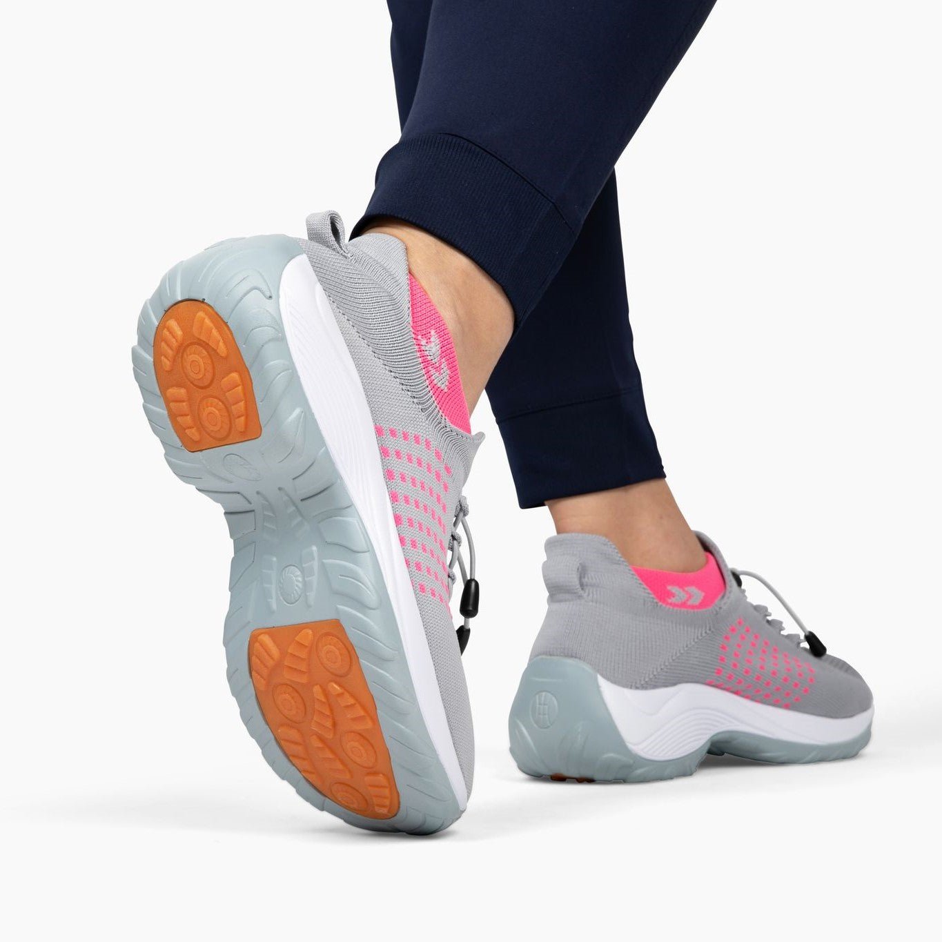 Solange | Sneakers Sort Strik Plateausål Komfort til Kvinder