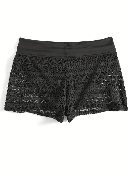 Rosalba | Shorts Hvid Hæklet Blonder Elastisk Talje til Kvinder