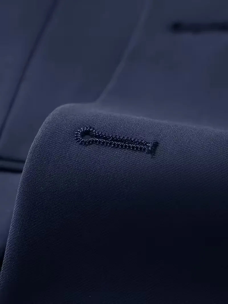 Teodor | Slim Fit Tre-Delt Jakkesæt Sort Blazer Vest Bukser til Mænd