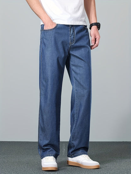 Kurt | Straight-Leg Jeans Blå Denim Relaxed Fit til Mænd