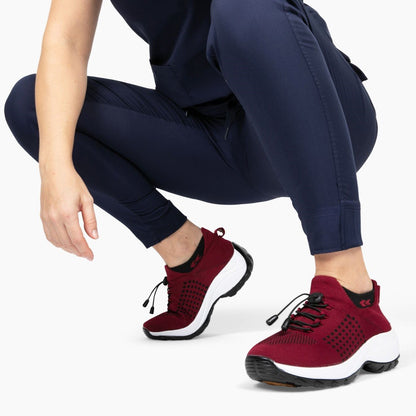 Solange | Sneakers Sort Strik Plateausål Komfort til Kvinder