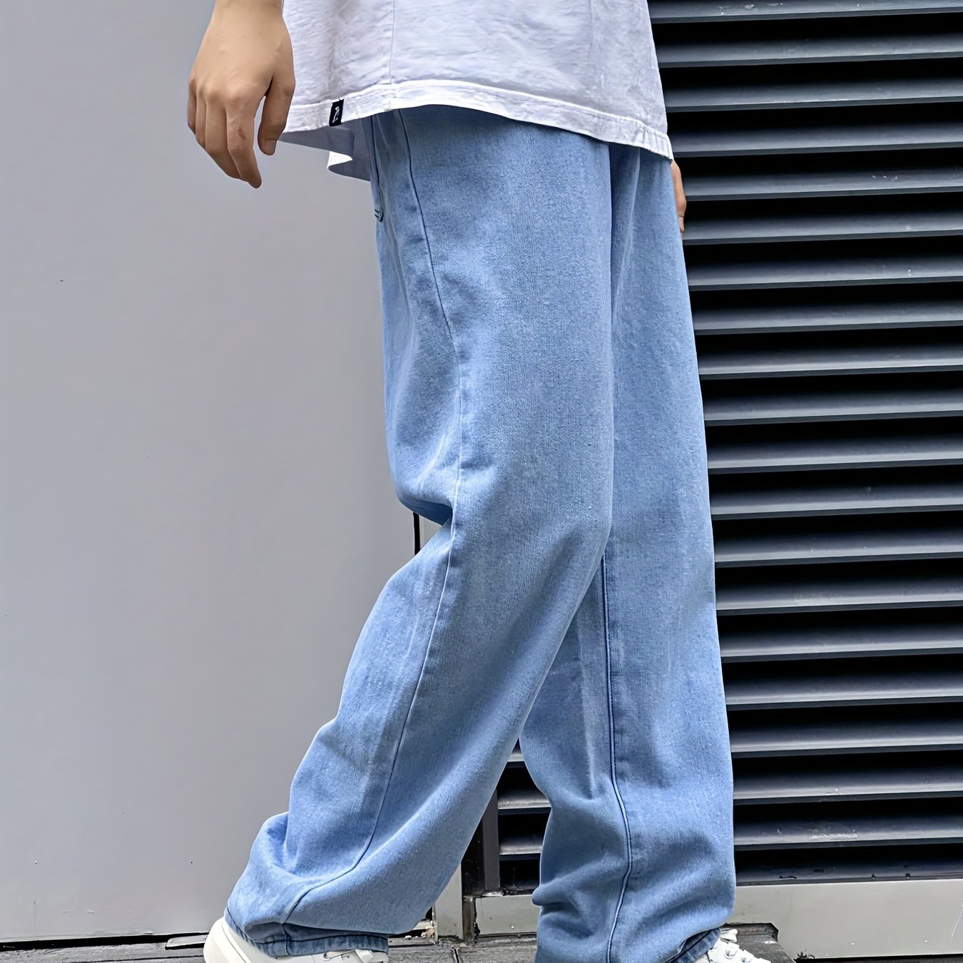 Lennart | Wide-Leg Jeans Lyseblå Denim Baggy Fit til Mænd