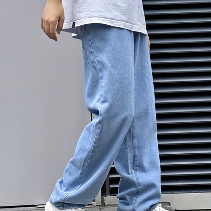 Lennart | Wide-Leg Jeans Lyseblå Denim Baggy Fit til Mænd