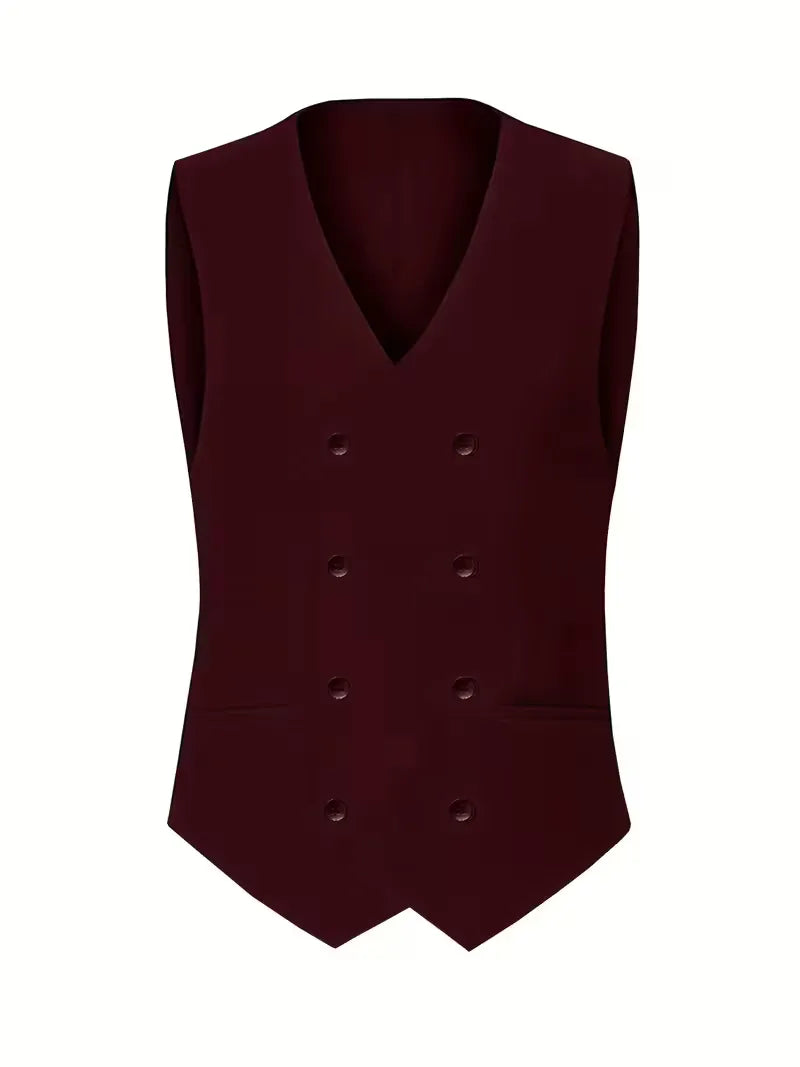 Teodor | Slim Fit Tre-Delt Jakkesæt Sort Blazer Vest Bukser til Mænd