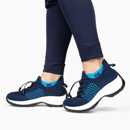 Solange | Sneakers Sort Strik Plateausål Komfort til Kvinder