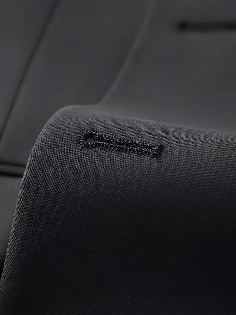 Teodor | Slim Fit Tre-Delt Jakkesæt Sort Blazer Vest Bukser til Mænd