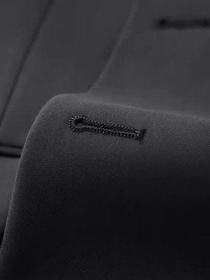 Teodor | Slim Fit Tre-Delt Jakkesæt Sort Blazer Vest Bukser til Mænd
