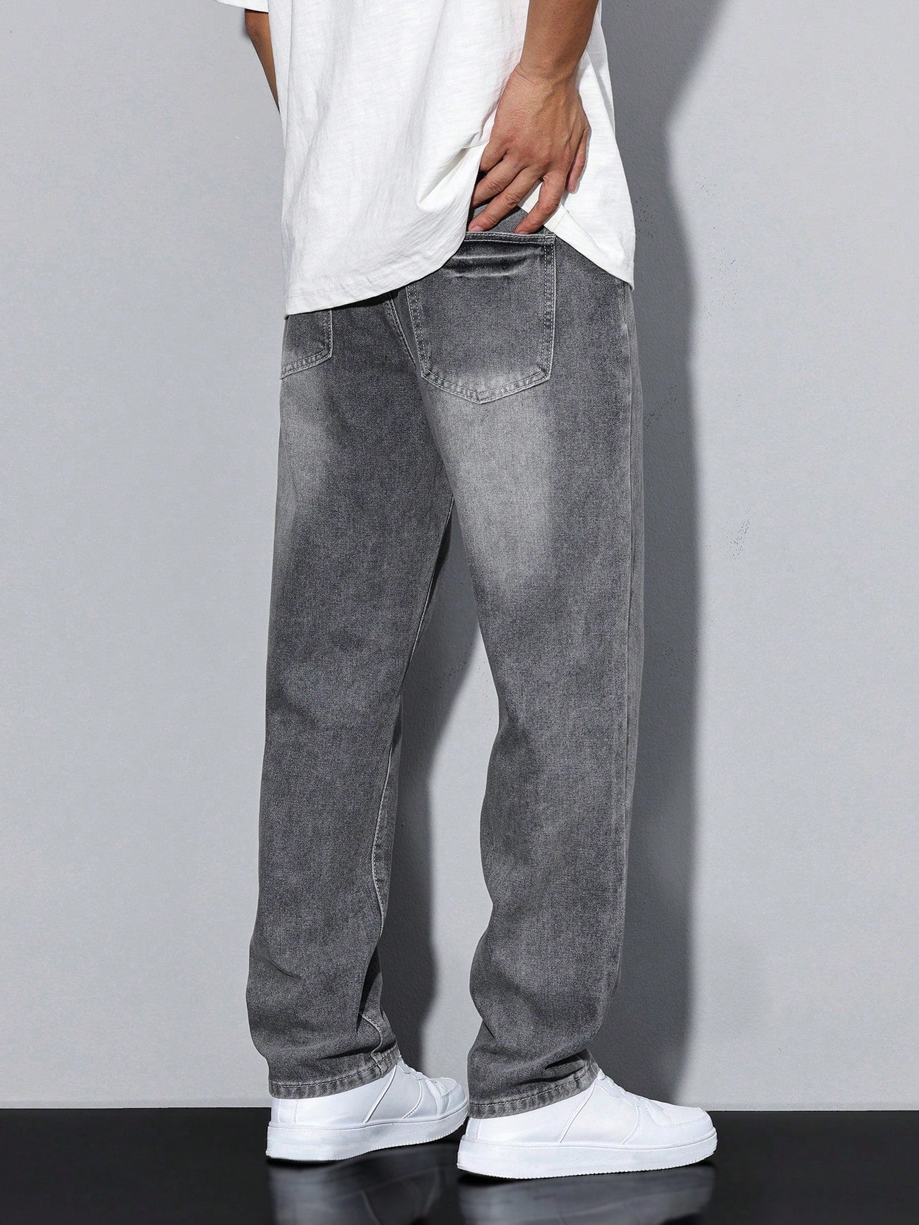 Marco | Jeans Grå Løst Snit Baggy Denim til Herrer