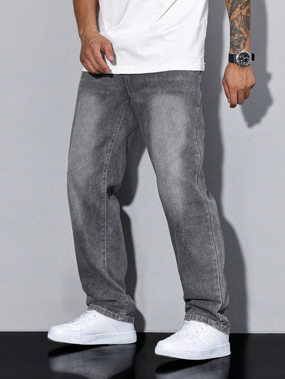 Marco | Jeans Grå Løst Snit Baggy Denim til Herrer