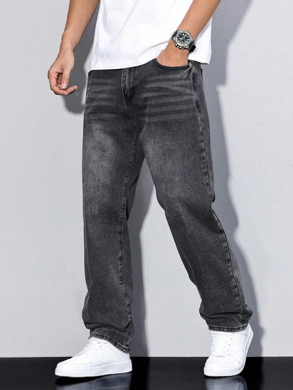 Marco | Jeans Grå Løst Snit Baggy Denim til Herrer