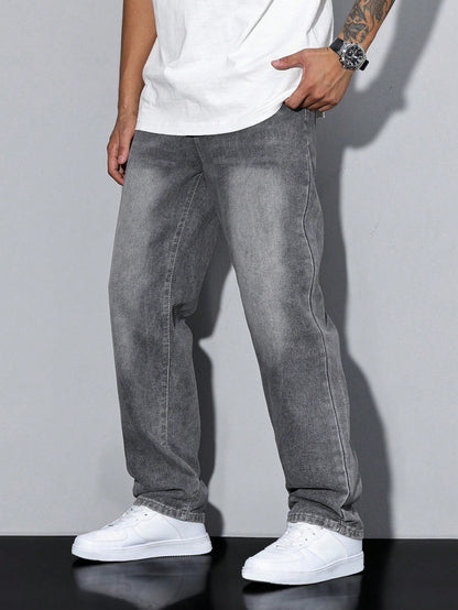 Marco | Jeans Grå Løst Snit Baggy Denim til Herrer