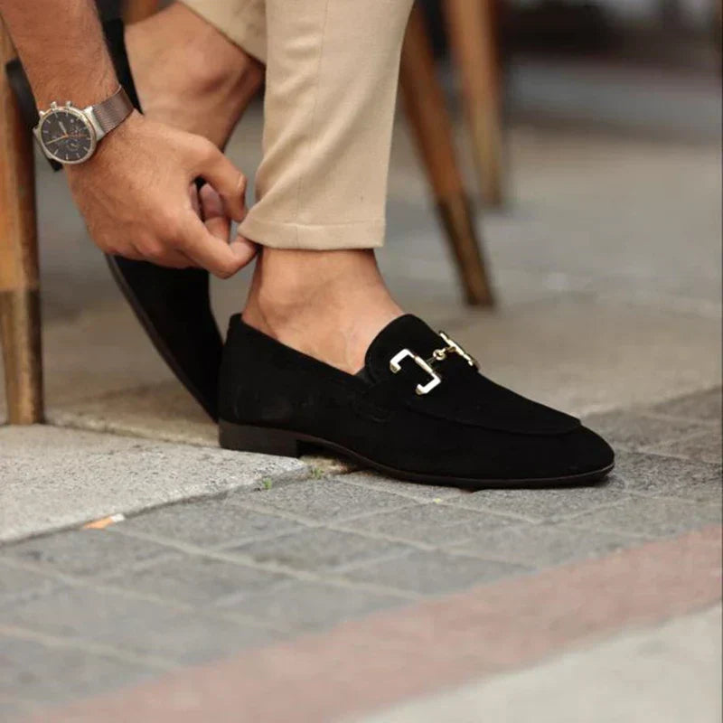 Benjamin | Loafers Beige Ruskind Horsebit Slip-On til Mænd