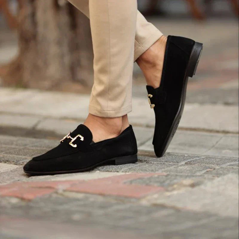 Benjamin | Loafers Beige Ruskind Horsebit Slip-On til Mænd