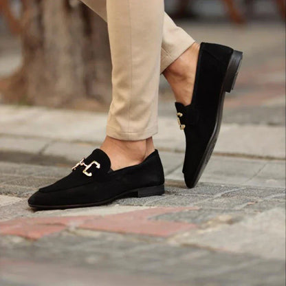 Benjamin | Loafers Beige Ruskind Horsebit Slip-On til Mænd