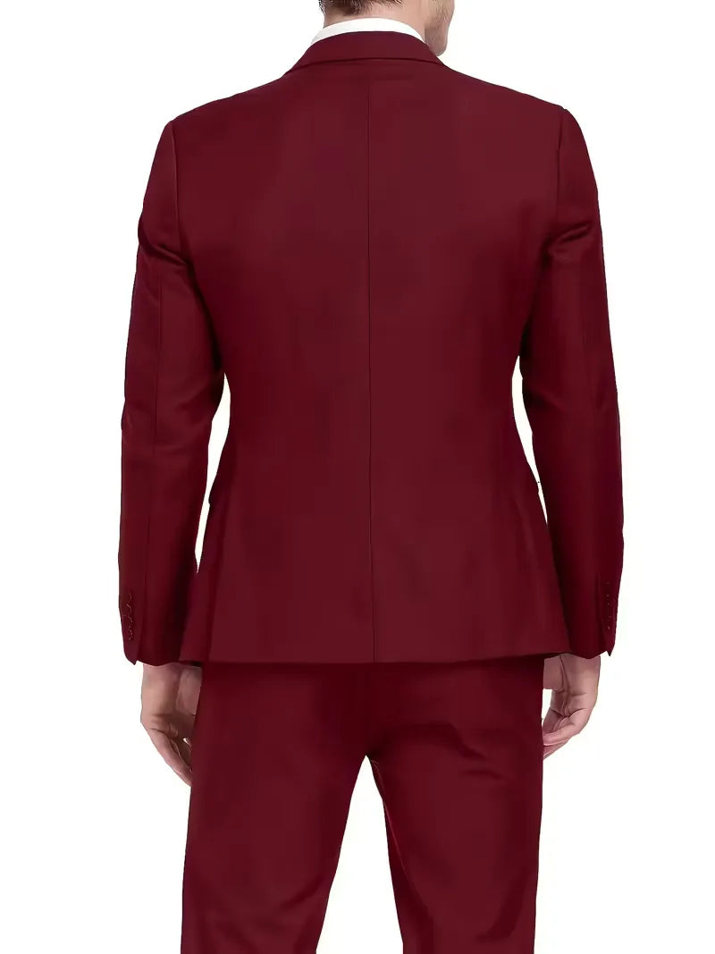 Frederik | Tre-Delt Jakkesæt Cremefarvet Slim Fit Vest til Mænd