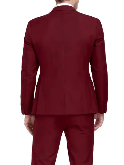 Frederik | Tre-Delt Jakkesæt Cremefarvet Slim Fit Vest til Mænd