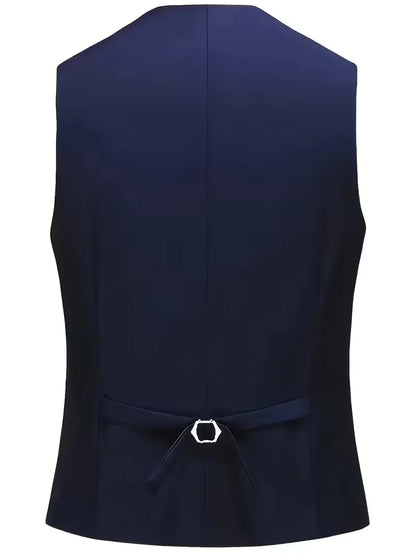 Frederik | Tre-Delt Jakkesæt Cremefarvet Slim Fit Vest til Mænd
