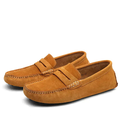 Jens | Loafers Lysebrun Ruskind Penny Slip-On til Mænd