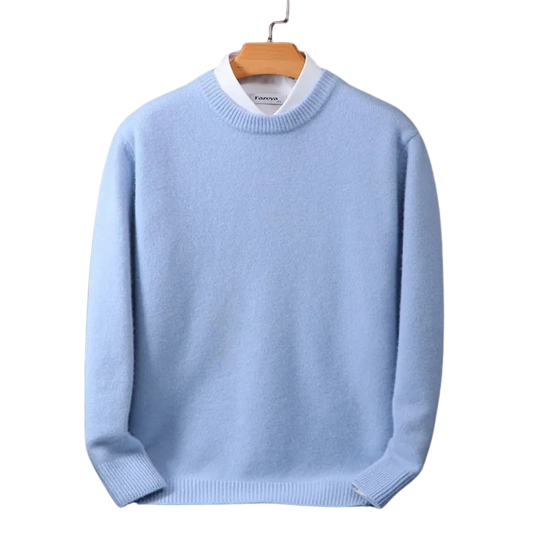 Alicia | Sweater Lysegrå Kashmiruld Rundhalset til Kvinder