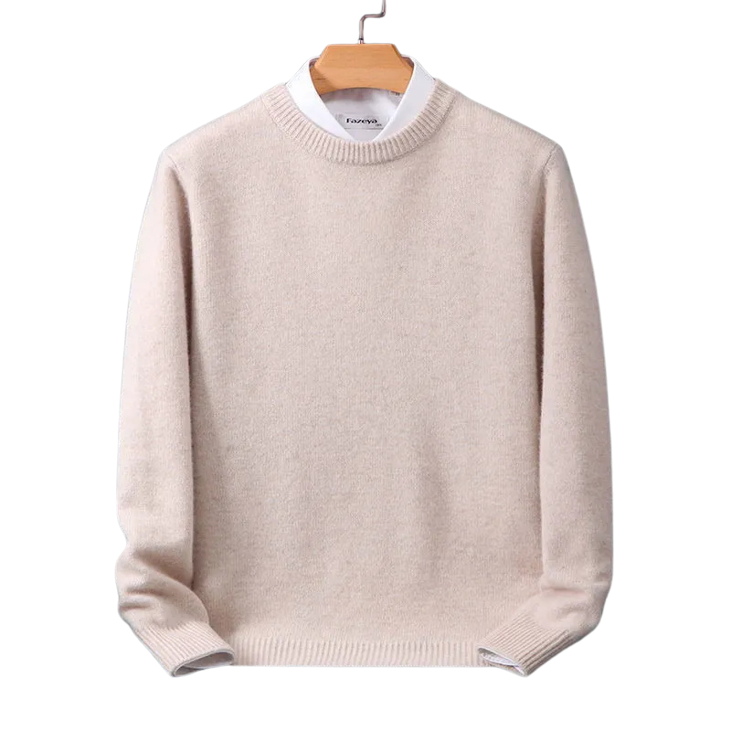 Alicia | Sweater Lysegrå Kashmiruld Rundhalset til Kvinder