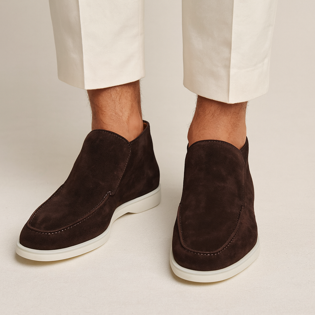 Catalina | Ankelstøvle Mørkebrun Ruskind Slip-on til Kvinder