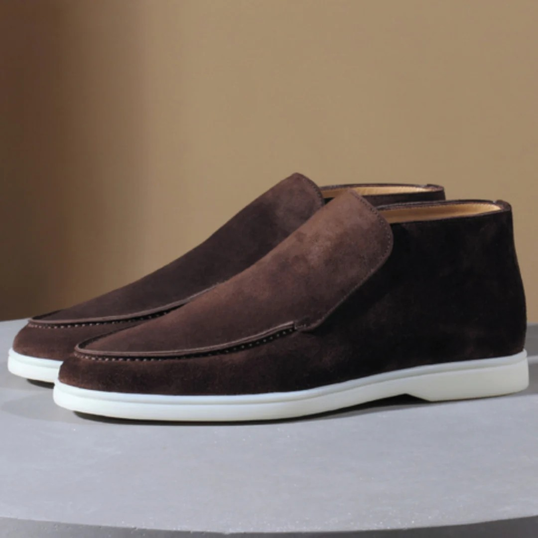 Catalina | Ankelstøvle Mørkebrun Ruskind Slip-on til Kvinder