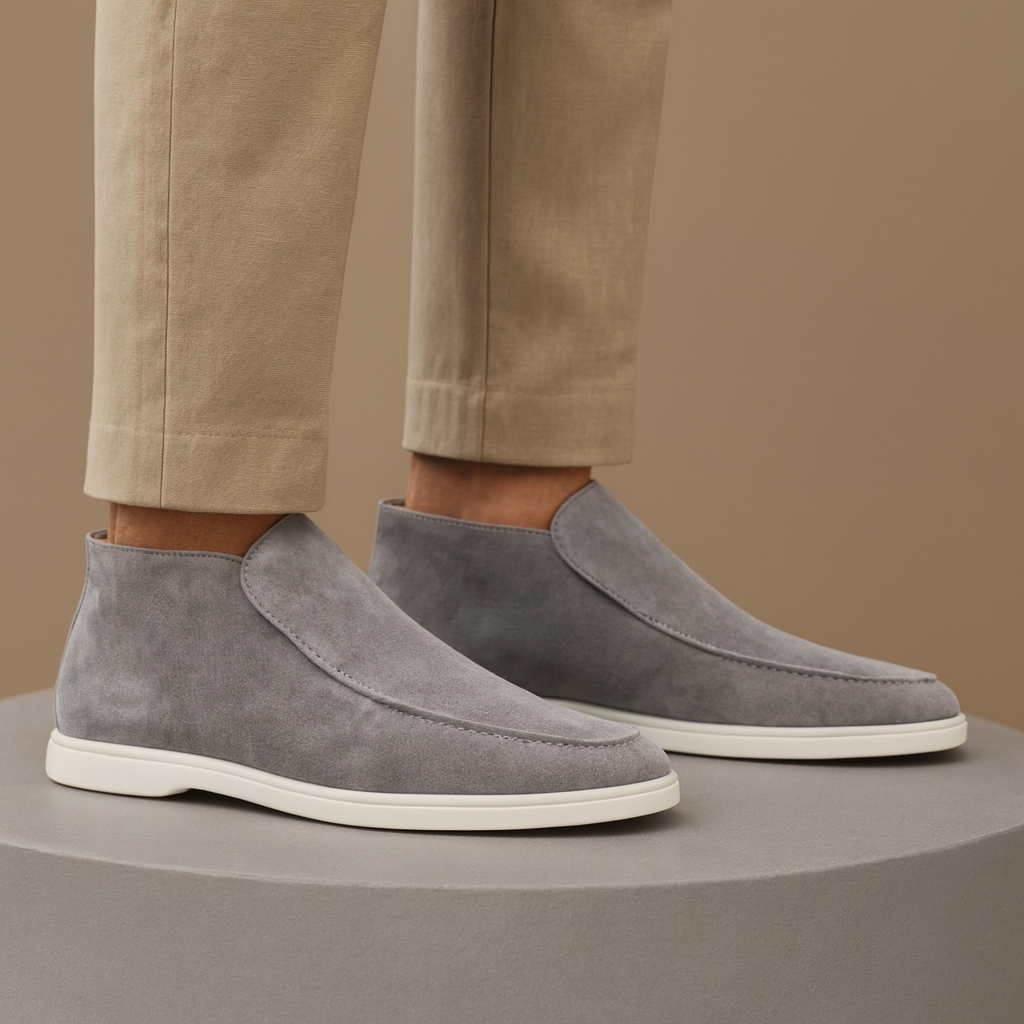 Catalina | Ankelstøvle Mørkebrun Ruskind Slip-on til Kvinder