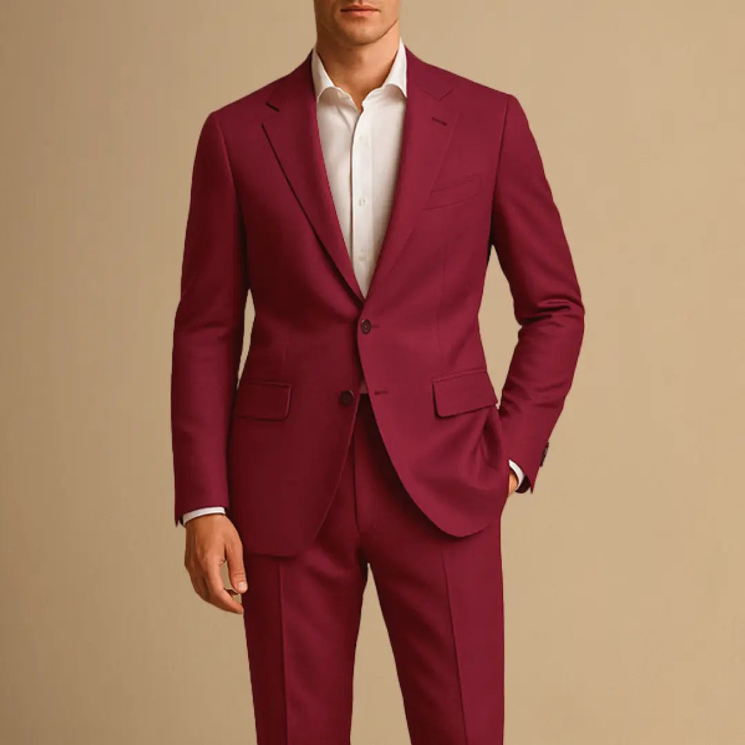 Frederik | Herrejakke Grå Slim Fit To-Delt Sæt til Mænd