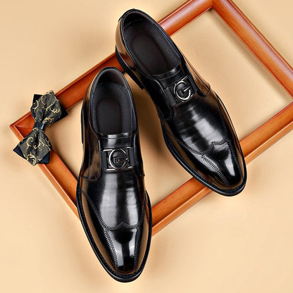 Vilhelm | Loafers Mørkebrun Læderlook Spændedetalje til Mænd