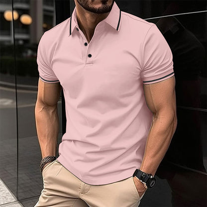 Marco | Poloskjorte Hvid Slim Fit Kortærmet til Mænd