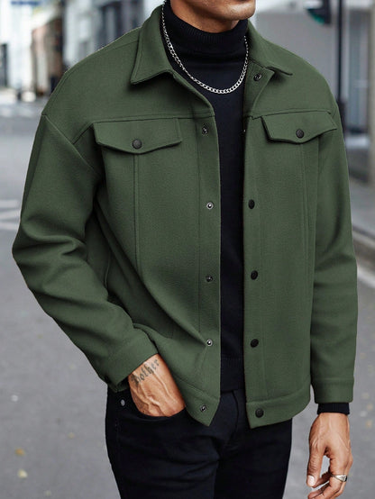 Gert | Herrejakke Cremehvid Uld-look Regular Fit til Mænd
