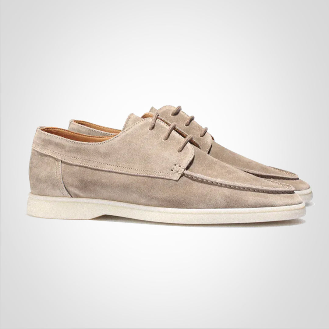 Gustav | Loafers Navyblå Ruskindslook med Snørebånd til Mænd