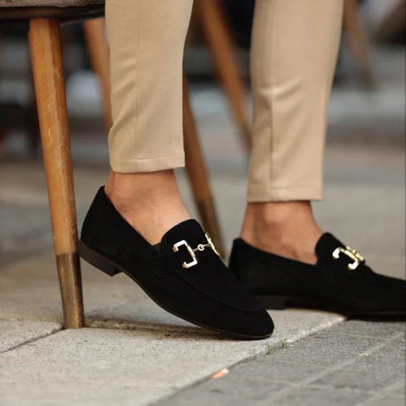 Benjamin | Loafers Beige Ruskind Horsebit Slip-On til Mænd