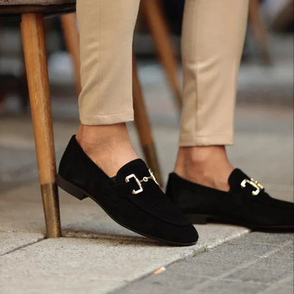 Benjamin | Loafers Beige Ruskind Horsebit Slip-On til Mænd
